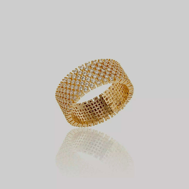 Gold plated zirconia ring