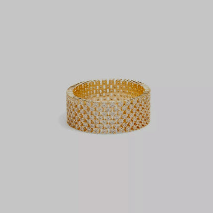 Gold plated zirconia ring