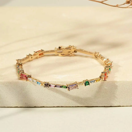Colourful Zirconia tennis bracelet