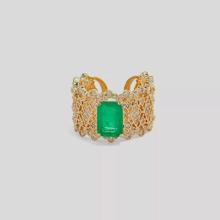 Fusion emerald ring