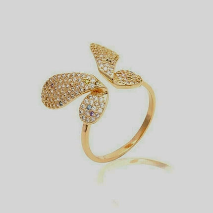 Half butterfly zircoia ring