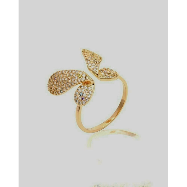 Half butterfly zircoia ring