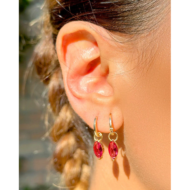 Clip crystal ruby