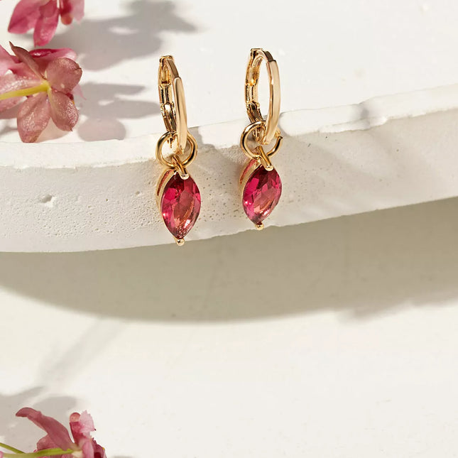 Clip crystal ruby