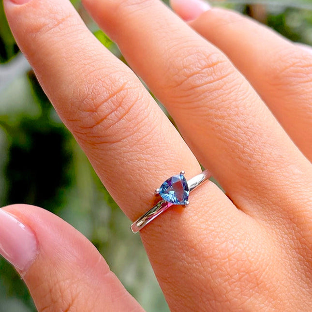 heart blu sky ring