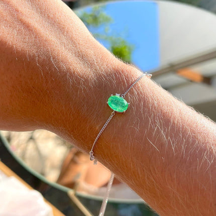 Adjustable Fusion Emerald Bracelet