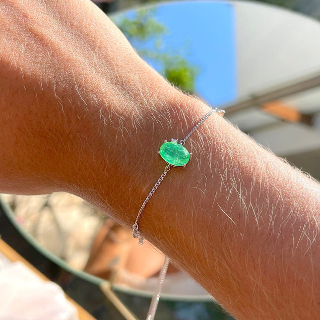 Adjustable Fusion Emerald Bracelet