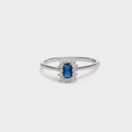 Rectangle sapphire ring