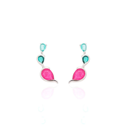 Colourful ear cuff earrings
