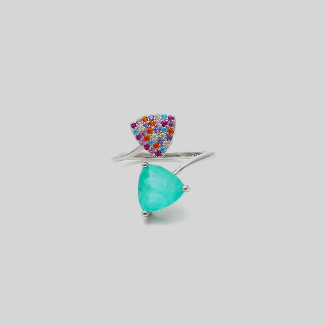 Sterling silver tourmaline ring