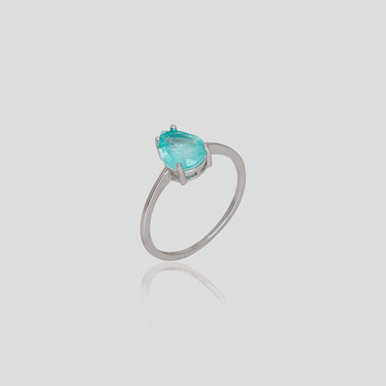 Drop tourmaline ring