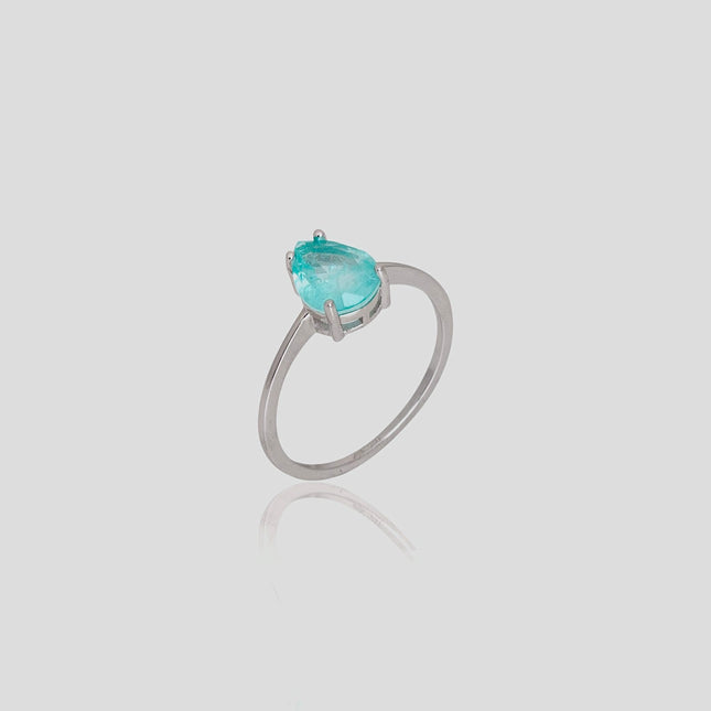 Drop tourmaline ring