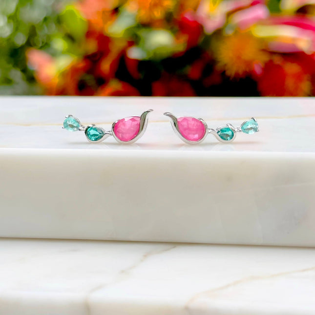 Colourful ear cuff earrings