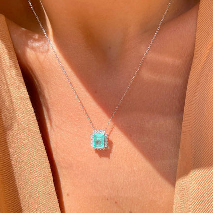 Sterling silver fusion Tourmaline Necklace