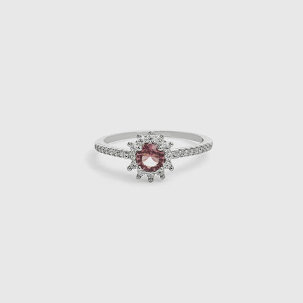 Round zirconia morganite ring