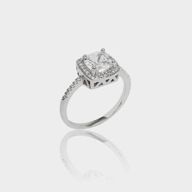 Square zirconia ring
