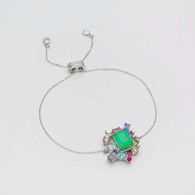 Adjustable Colourful Sterling Silver bracelet