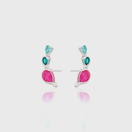 Colourful ear cuff earrings