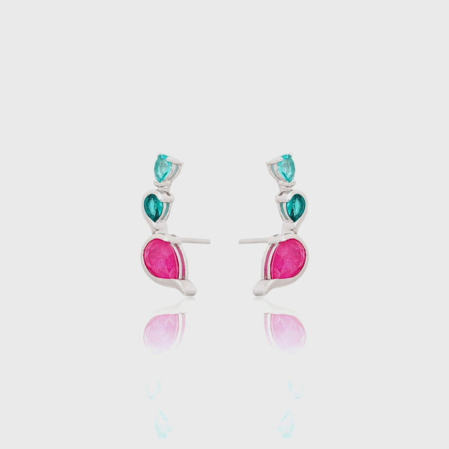 Colourful ear cuff earrings