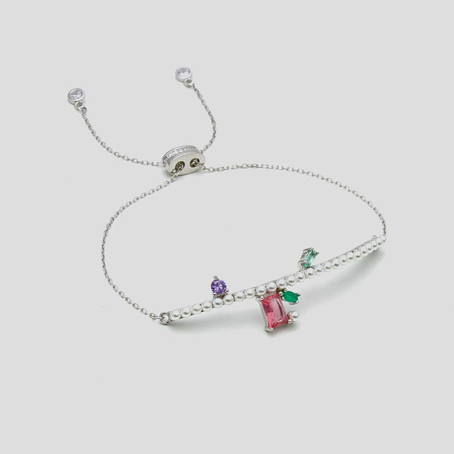 Adjustable Pearls and Crystals Bracelet