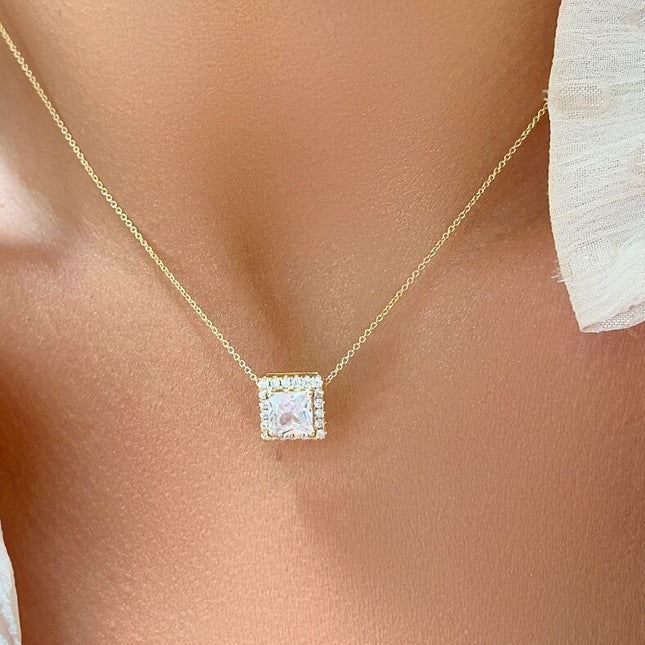 Square zirconia studded set