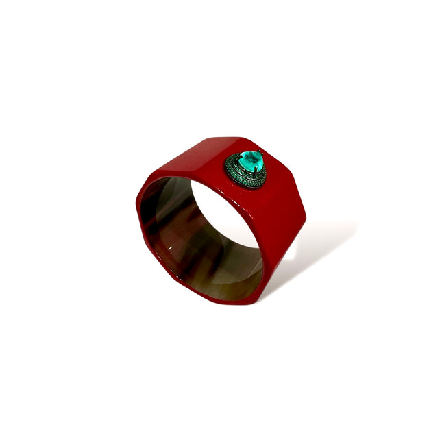 Bracelet acrylic enamel tourmaline