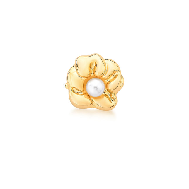 Pearl flower brooch
