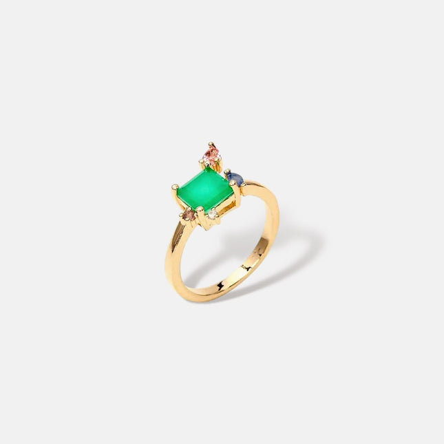 Emerald crystal ring