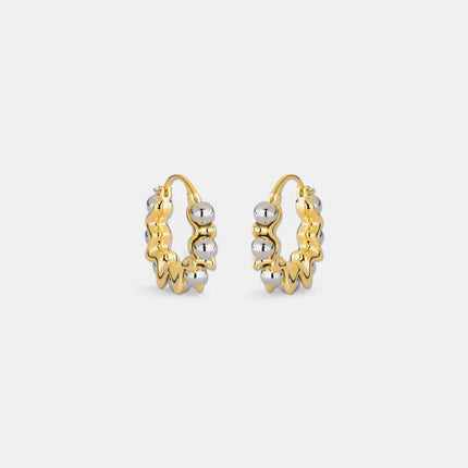 Hoop duo geometric earrings