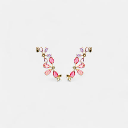 Ear cuff colourful earrings