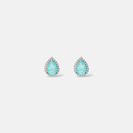 Sterling silver drop zirconia earrings
