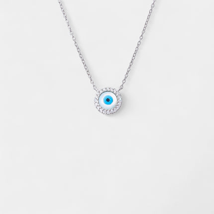 Sterling silver devil eye necklace