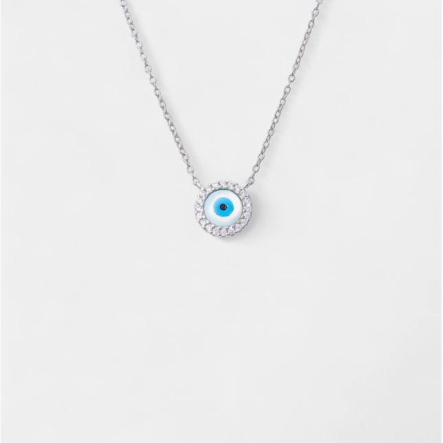 Sterling silver devil eye necklace
