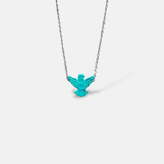 Sterling silver spirit sant necklace