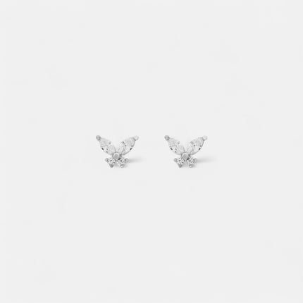 Sterling silver half butterfly earrings