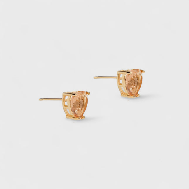 Heart crystal earrings