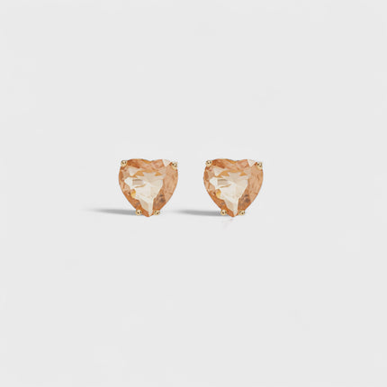 Heart crystal earrings