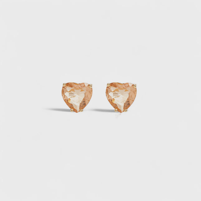 Heart crystal earrings