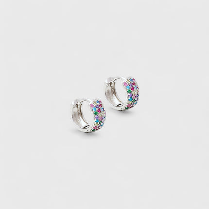 Sterling Silver Hoop zirconia