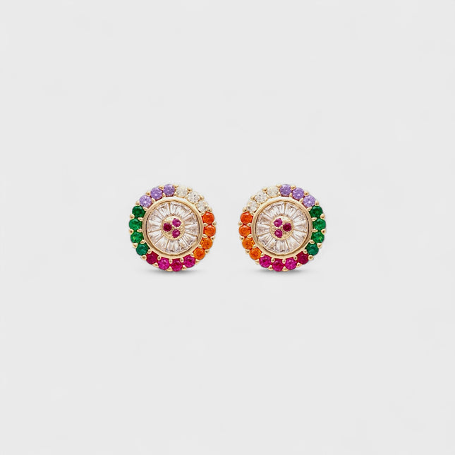 Colourful zirconia earrings