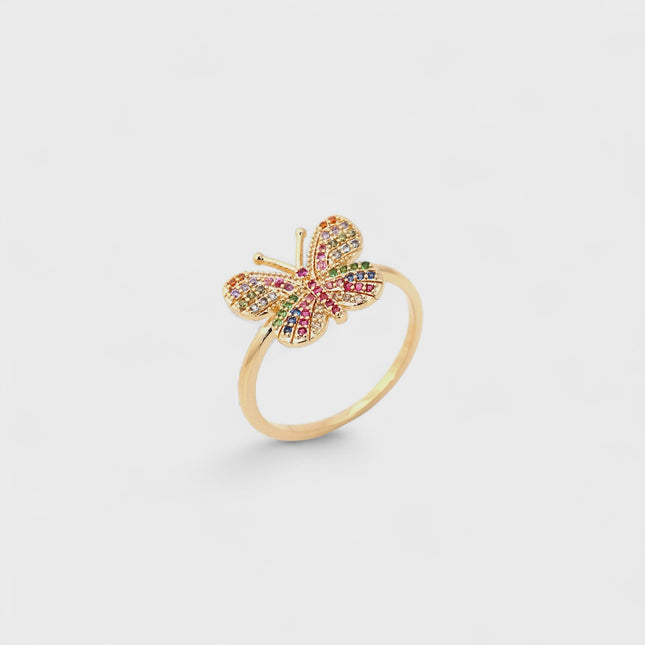 Colourful Butterfly ring