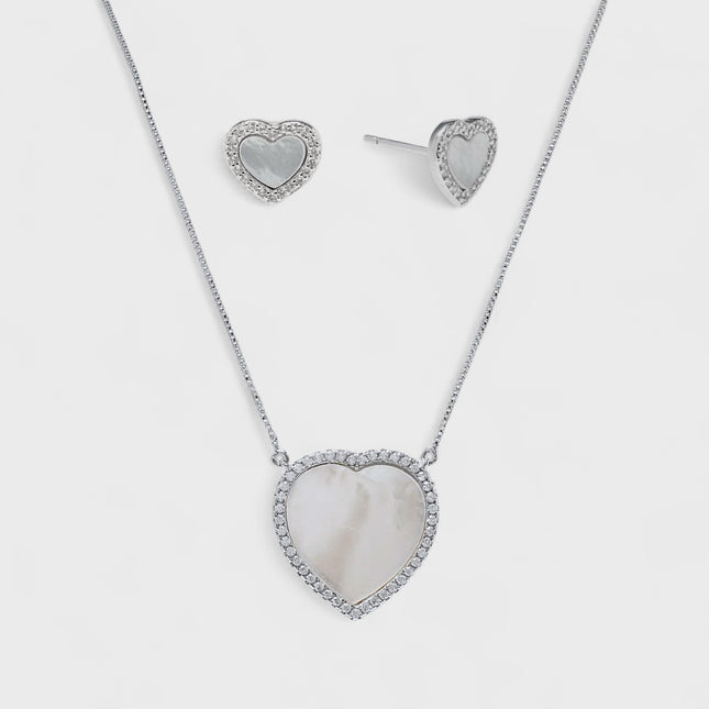 Mother pearls heart set