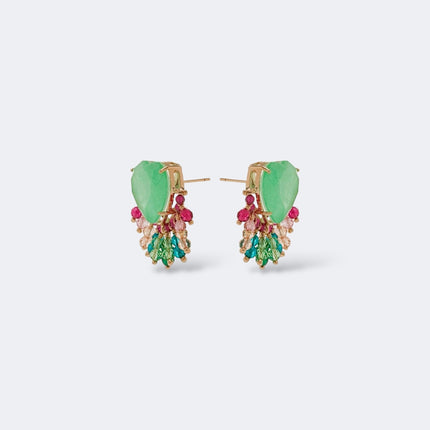 Tourmaline fusion Heart earrings