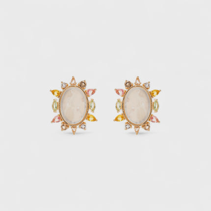 Mother of pearls colourful earrings
