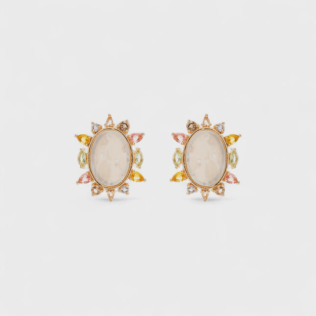 Mother of pearls colourful earrings