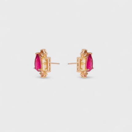 Crystal colourful earrings