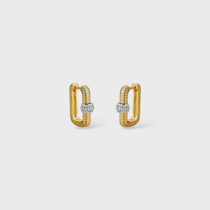 Square zirconia earrings