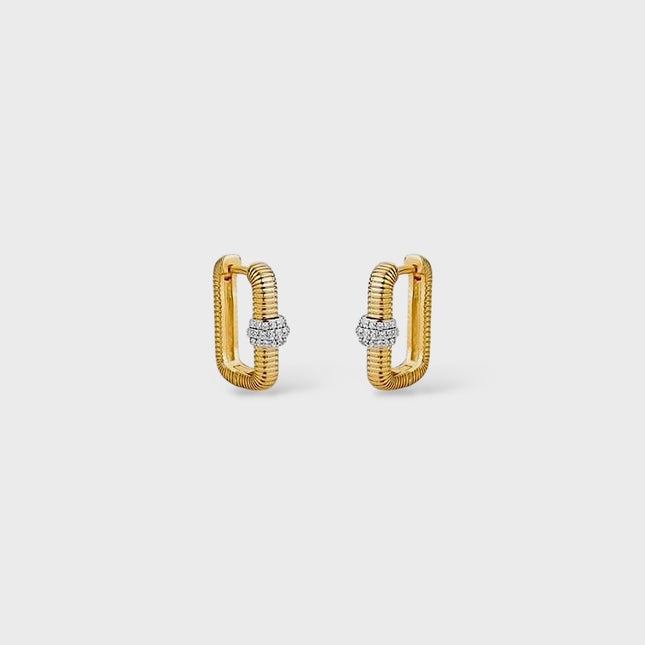 Square zirconia earrings