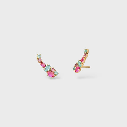Colourful ear cuff earrrings