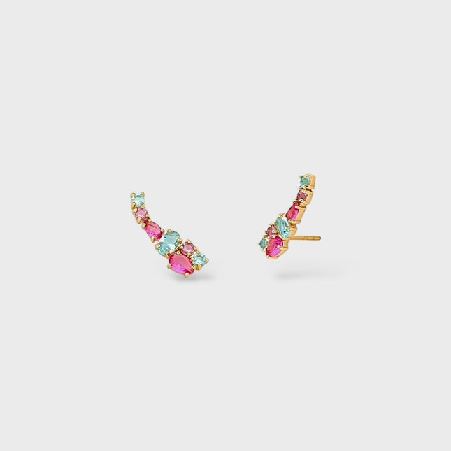 Colourful ear cuff earrrings